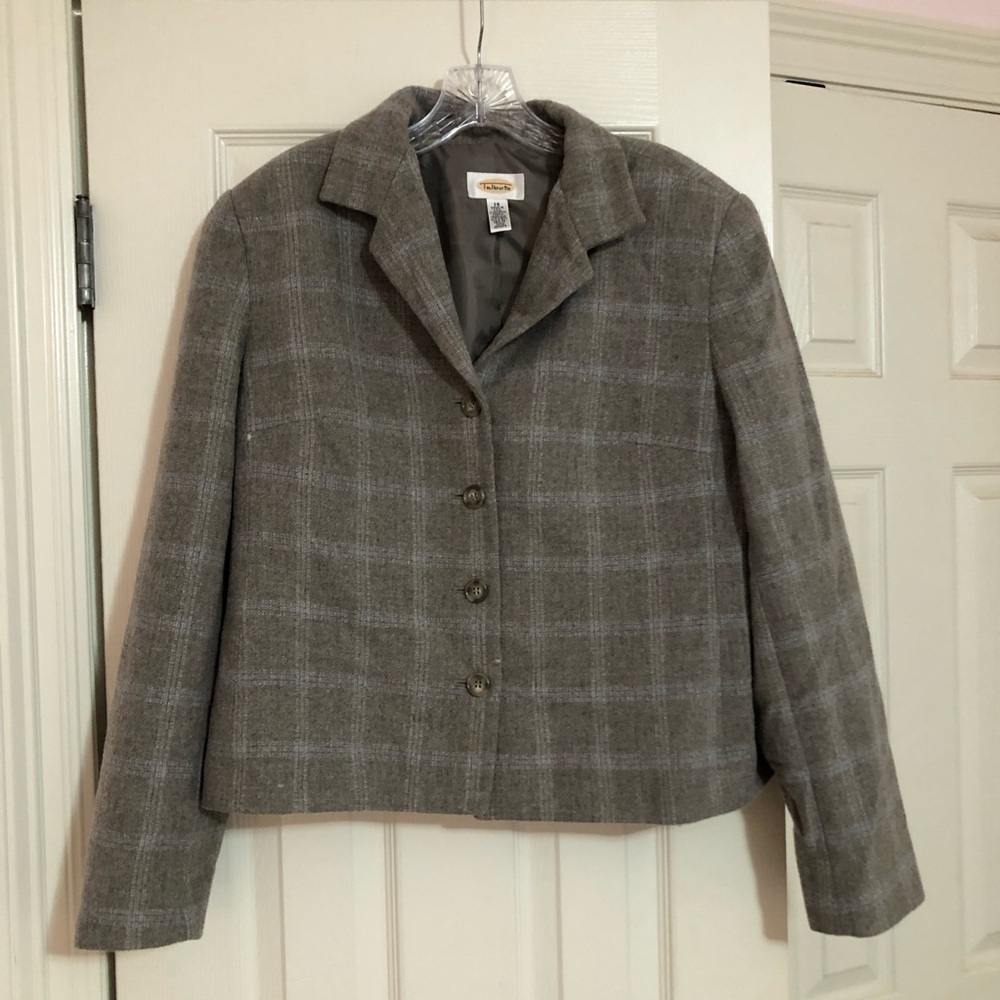 Vintage Talbot 80’s women's wool and‎ cashmere blend tweed blazer jacket size 14 - Picture 2 of 11